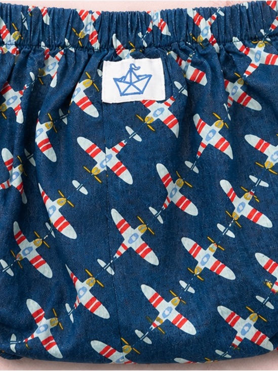 Little Paper Boat Other - NWOT Little Paper Boat Boys Airplane Shorts Bloomers Diaper Cover Size 24 Months